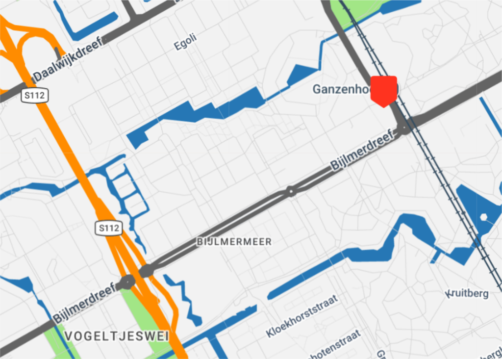 Street map of Harriët Freezerstraat 118a 1103 JP Amsterdam